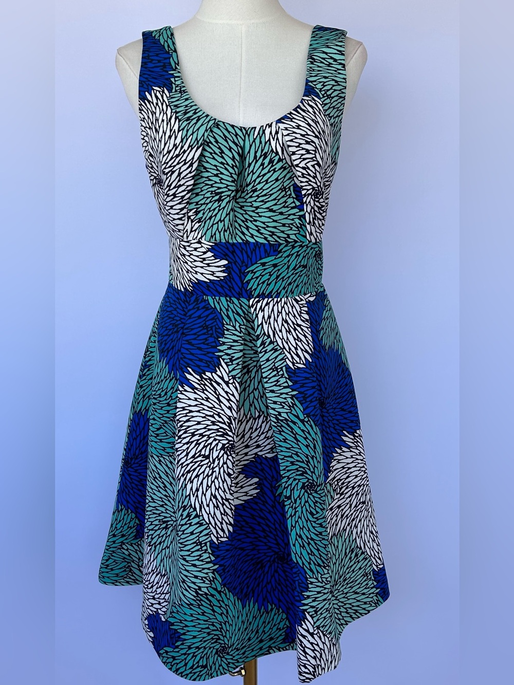 Plenty by Tracy Reese Women’s Blooming Chrysanths Fit & Flare Dress Size 12